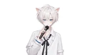 Live2D-модель White-haired Jirai Cat Boy