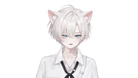 Live2D-модель White-haired Jirai Cat Boy