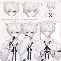 Live2D-модель White-haired Jirai Cat Boy