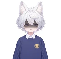 Live2D-модель мальчика с кошачьими ушками White-haired Shota Cat-eared Boy