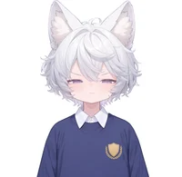 Live2D-модель мальчика с кошачьими ушками White-haired Shota Cat-eared Boy