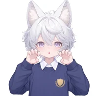 Live2D-модель мальчика с кошачьими ушками White-haired Shota Cat-eared Boy