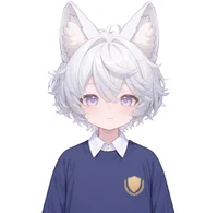 Live2D-модель мальчика с кошачьими ушками White-haired Shota Cat-eared Boy