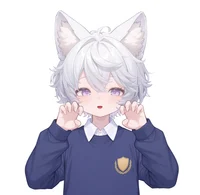 Live2D-модель мальчика с кошачьими ушками White-haired Shota Cat-eared Boy