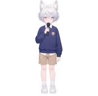Live2D-модель мальчика с кошачьими ушками White-haired Shota Cat-eared Boy