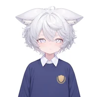 Live2D-модель мальчика с кошачьими ушками White-haired Shota Cat-eared Boy