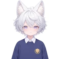 Live2D-модель мальчика с кошачьими ушками White-haired Shota Cat-eared Boy