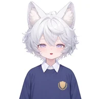 Live2D-модель мальчика с кошачьими ушками White-haired Shota Cat-eared Boy