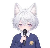 Live2D-модель мальчика с кошачьими ушками White-haired Shota Cat-eared Boy