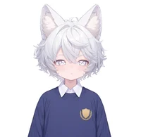 Live2D-модель мальчика с кошачьими ушками White-haired Shota Cat-eared Boy