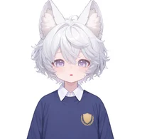 Live2D-модель мальчика с кошачьими ушками White-haired Shota Cat-eared Boy