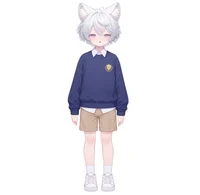 Live2D-модель мальчика с кошачьими ушками White-haired Shota Cat-eared Boy