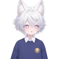 Live2D-модель мальчика с кошачьими ушками White-haired Shota Cat-eared Boy