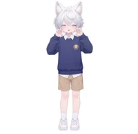 Live2D-модель мальчика с кошачьими ушками White-haired Shota Cat-eared Boy