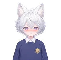 Live2D-модель мальчика с кошачьими ушками White-haired Shota Cat-eared Boy