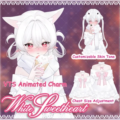 Анимированный наряд White Valentine для VTube Studio